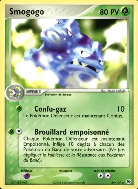 Smogogo, carte Pokémon RS 24 — extension EX Rubis & Saphir
