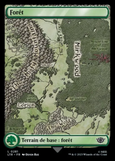 Forêt, carte Magic LTR 281 — extension Le Seigneur des Anneaux : chroniques de la Terre du Milieu