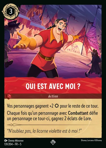 Qui est avec moi ?, carte Disney Lorcana CH5-131 — extension Ciel Scintillant