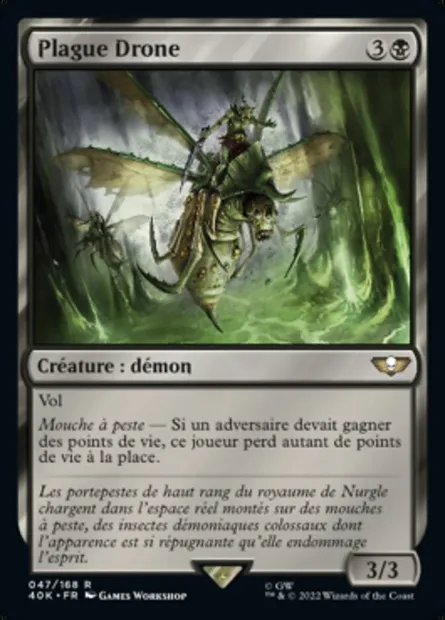 Plague Drone, carte Magic 40K 47 — extension Warhammer 40,000 Commander