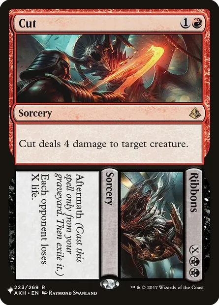 Cut // Ribbons, Magic card PLST AKH-223 — The List set