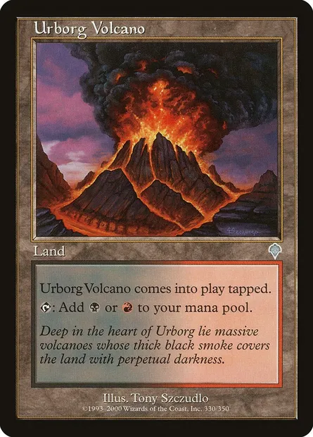 Volcan d'Urborg, carte Magic INV 330 — extension Invasion