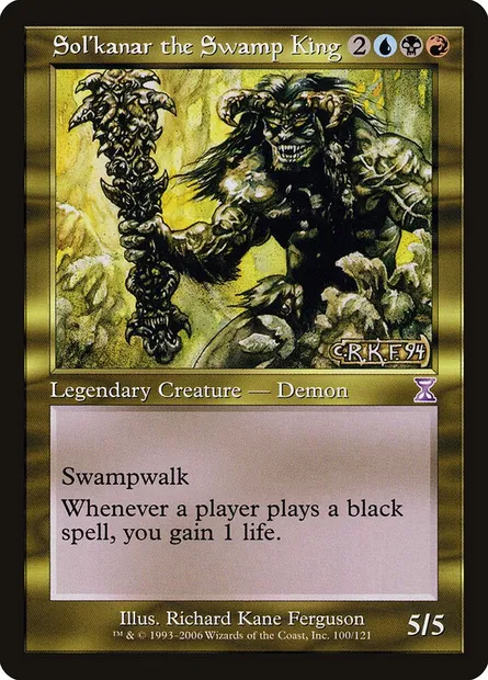 Sol'kanar the Swamp King, Magic card TSB 100 — Time Spiral Timeshifted set