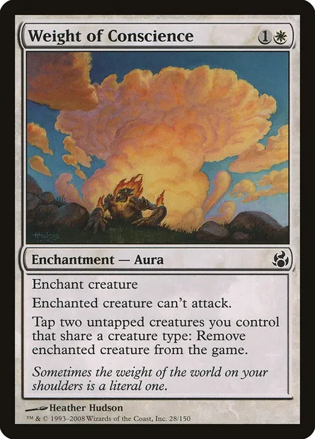 Weight of Conscience, Magic card MOR 28 — Morningtide set