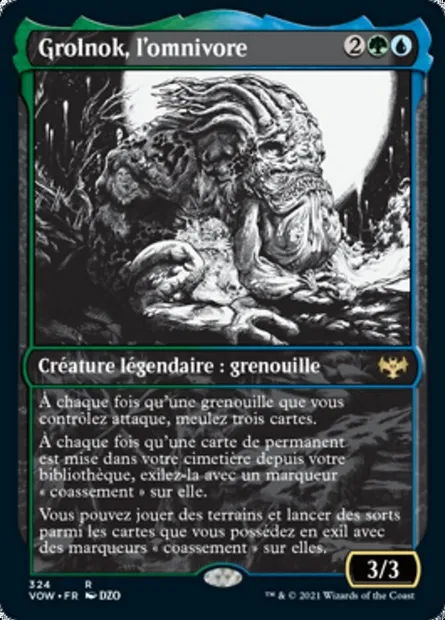 Grolnok, l'omnivore, carte Magic VOW 324 — extension Innistrad : noce écarlate