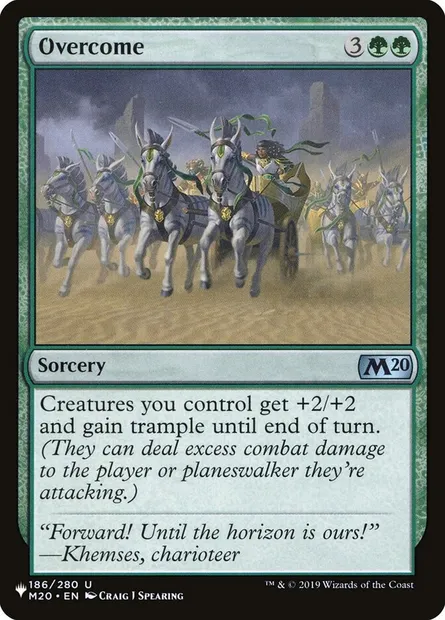 Overcome, Magic card PLST M20-186 — The List set