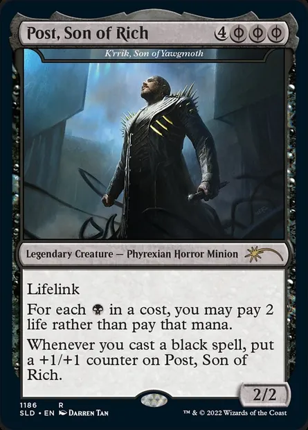 K'rrik, fils de Yaugzebul, carte Magic SLD 1186 — extension Secret Lair Drop