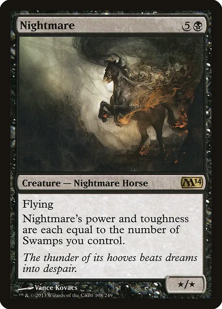 Nightmare, Magic card M14 108 — Magic 2014 set