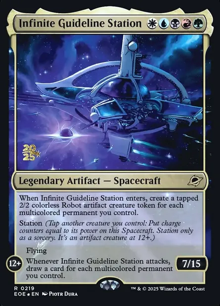Infinite Guideline Station, Magic card PEOE 219s — Edge of Eternities Promos set