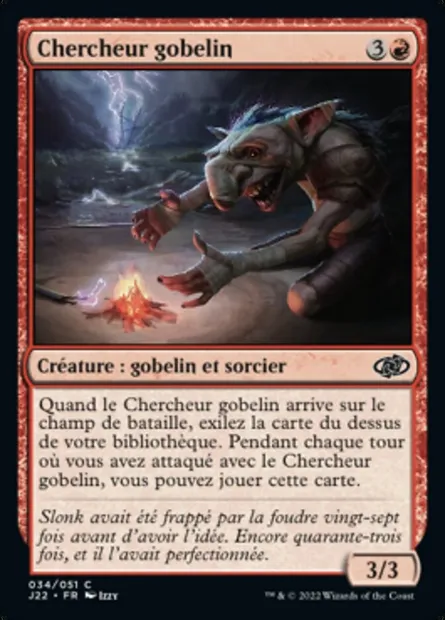Chercheur gobelin, carte Magic J22 34 — extension Jumpstart 2022