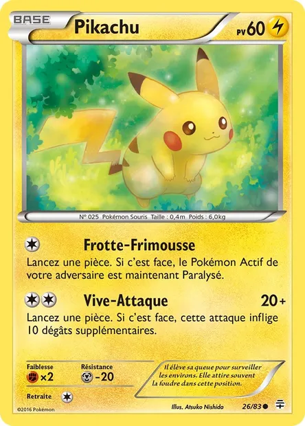 Pikachu, carte Pokémon GEN 26 — extension Générations