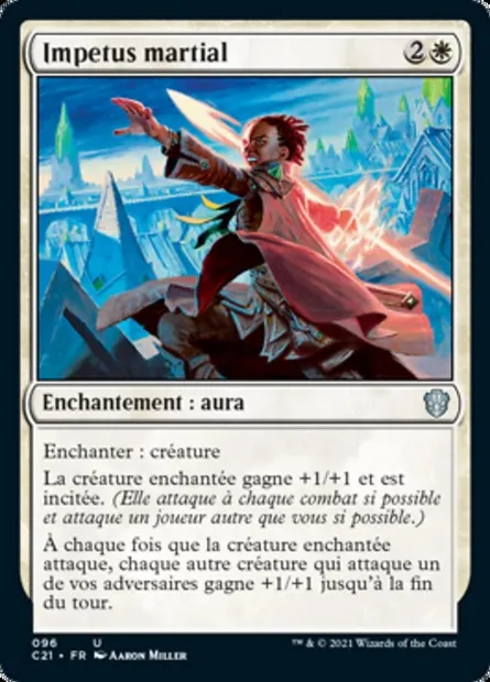 Impetus martial, carte Magic C21 96 — extension Commander 2021
