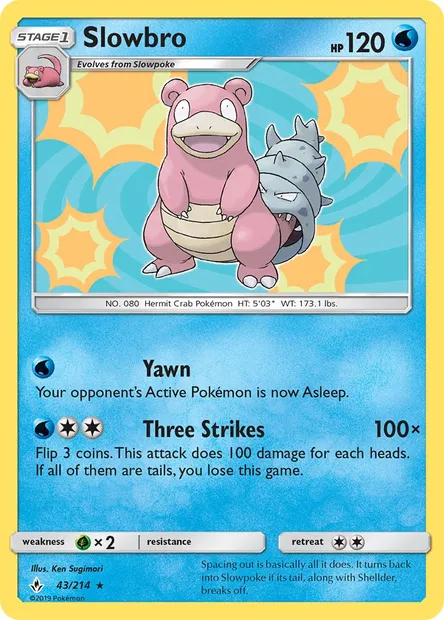 Slowbro, Pokémon card UNB 43 — Unbroken Bonds set