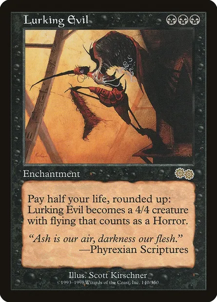 Lurking Evil, Magic card USG 140 — Urza's Saga set