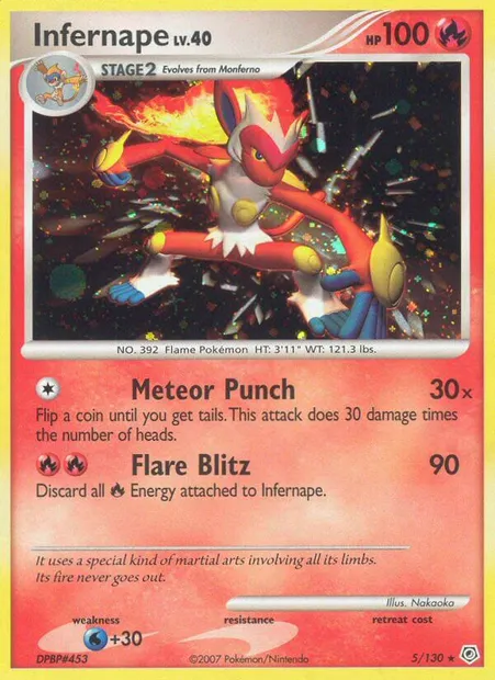 Simiabraz, carte Pokémon DP 5 — extension Diamant & Perle