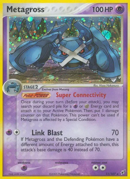 Metagross, Pokémon card DX 11 — Deoxys set