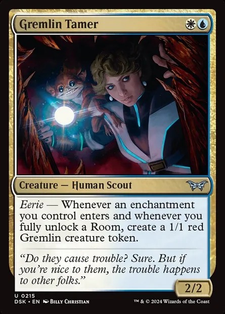Gremlin Tamer, Magic card DSK 215 — Duskmourn: House of Horror set