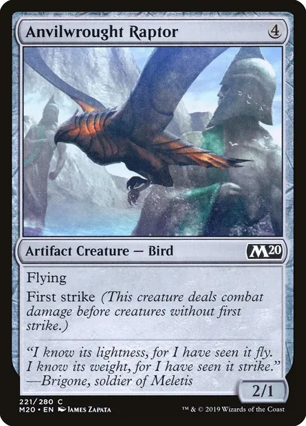 Anvilwrought Raptor, Magic card M20 221 — Core Set 2020 set