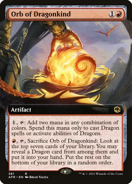 Orb of Dragonkind, Magic card AFR 381 — Adventures in the Forgotten Realms set