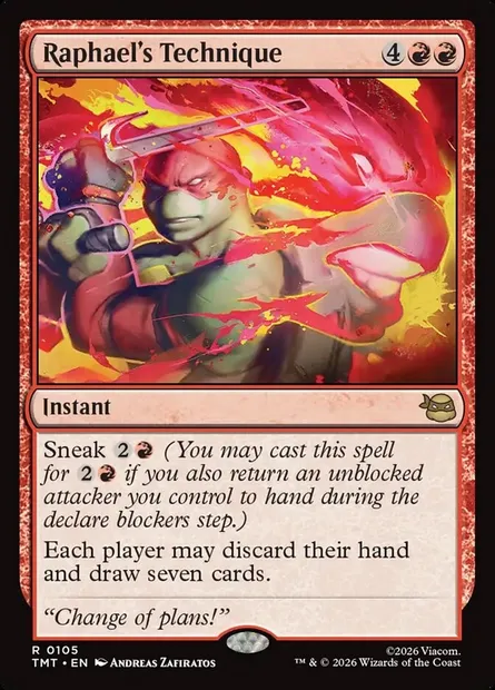 Raphael's Technique, Magic card TMT 105 — Teenage Mutant Ninja Turtles set