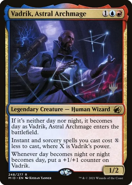 Vadrik, archimage astral, carte Magic PMID 248p — extension Innistrad: Midnight Hunt Promos