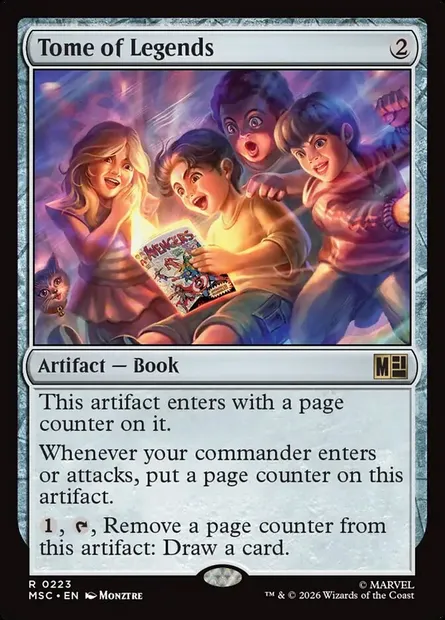 Tome of Legends, Magic card MSC 223 — Marvel Super Heroes Commander set