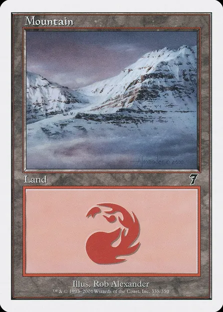 Montagne, carte Magic 7ED 338 — extension Septième Edition