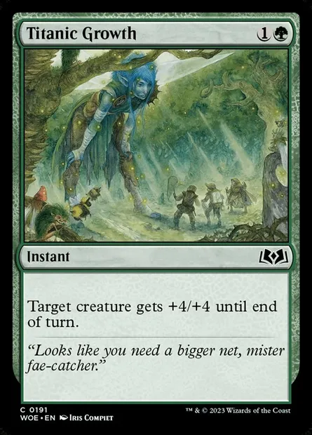 Titanic Growth, Magic card WOE 191 — Wilds of Eldraine set