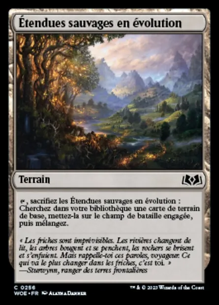 Étendues sauvages en évolution, carte Magic WOE 256 — extension Wilds of Eldraine