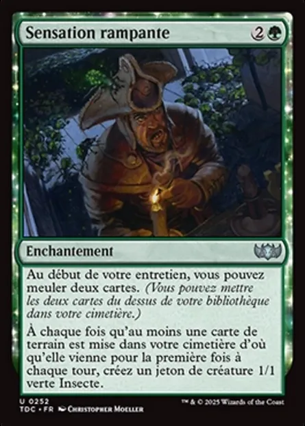Sensation rampante, carte Magic TDC 252 — extension Tarkir: Dragonstorm Commander