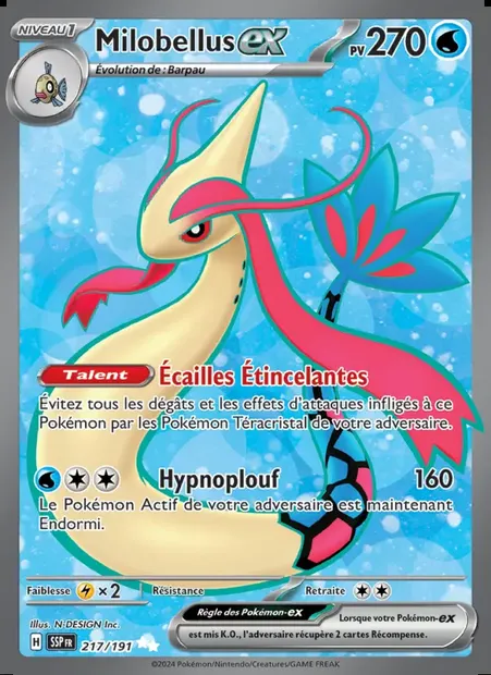 Milobellus-ex, carte Pokémon SSP 217 — extension Étincelles Déferlantes