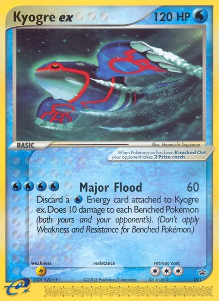 Kyogre ex, carte Pokémon PR-NP 1 — extension Promo Nintendo