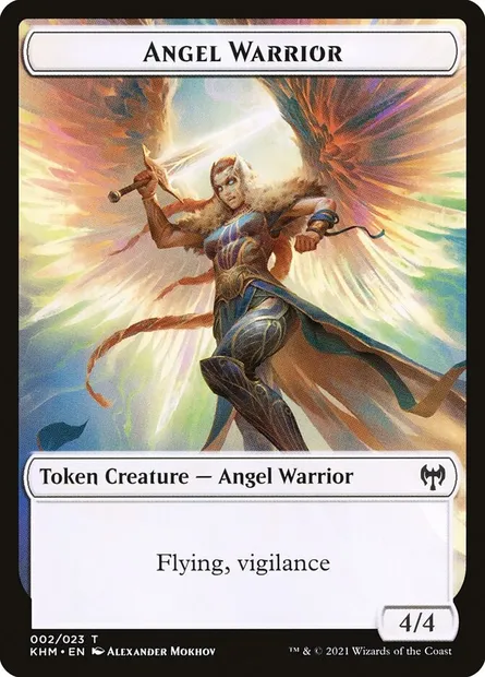 Angel Warrior, Magic card TKHM 2 — Kaldheim Tokens set