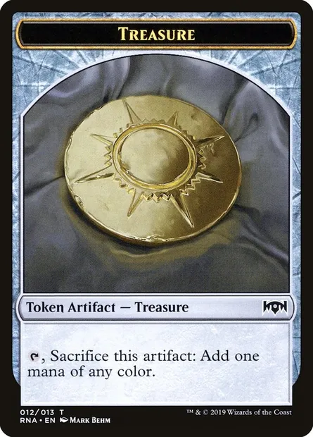 Treasure, Magic card TRNA 12 — Ravnica Allegiance Tokens set