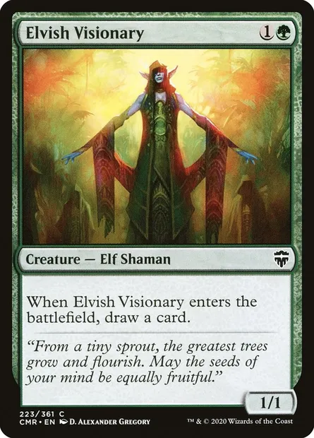 Elvish Visionary, Magic card CMR 223 — Commander Legends set
