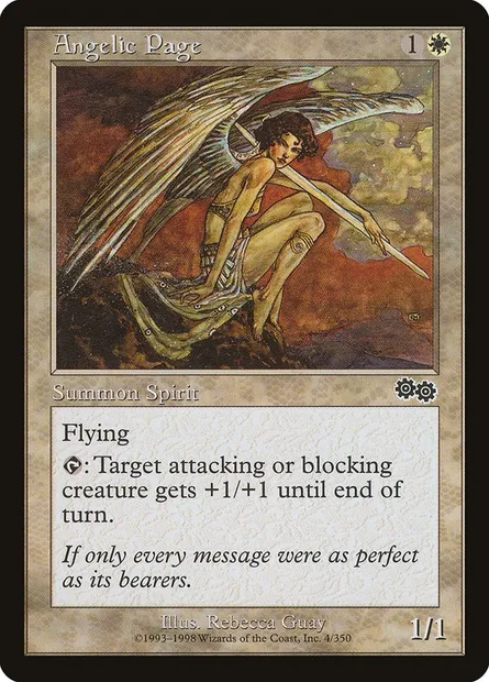 Angelic Page, Magic card USG 4 — Urza's Saga set