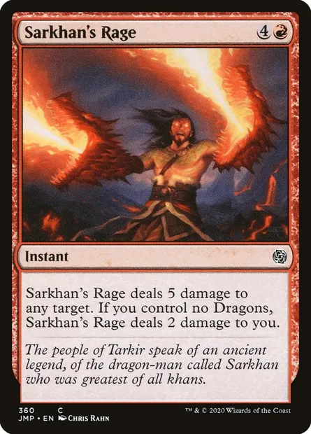 Sarkhan's Rage, Magic card JMP 360 — Jumpstart set