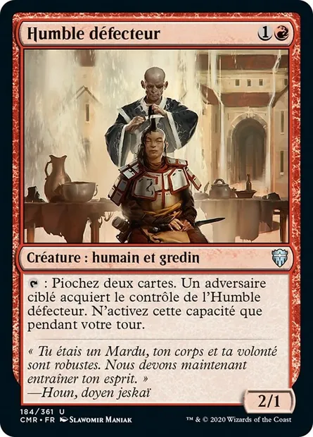 Humble défecteur, carte Magic CMR 184 — extension Commander Legends
