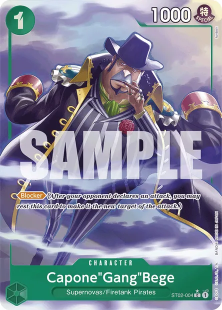 Capone"Gang"Bege, One Piece card ST02-004 — Worst Generation set
