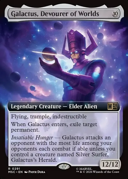 Galactus, Devourer of Worlds, Magic card MSC 291 — Marvel Super Heroes Commander set