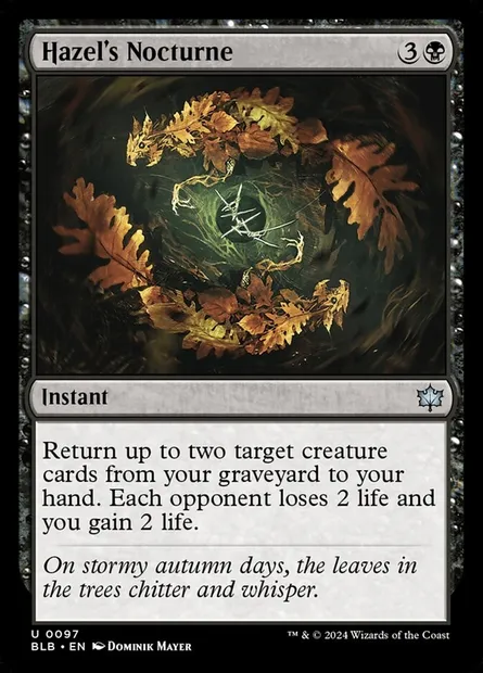Hazel's Nocturne, Magic card BLB 97 — Bloomburrow set