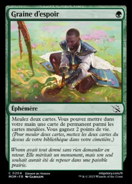 Graine d'espoir, carte Magic MOM 204 — extension L'invasion des machines