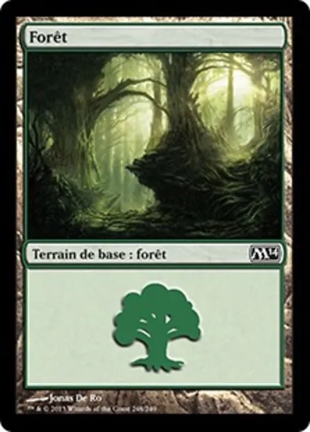 Forêt, carte Magic M14 248 — extension Magic 2014