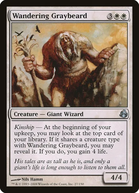 Wandering Graybeard, Magic card MOR 27 — Morningtide set