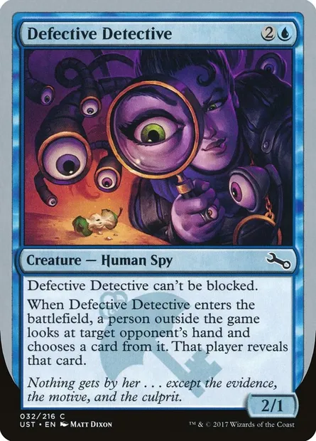 Defective Detective, carte Magic UST 32 — extension Unstable