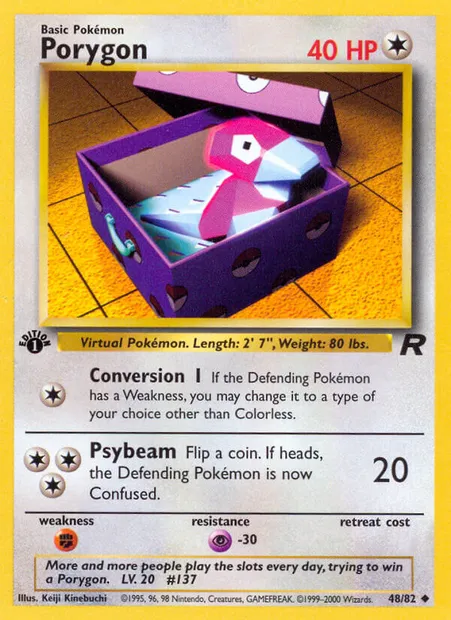 Porygon, Pokémon card TR 48 — Team Rocket set