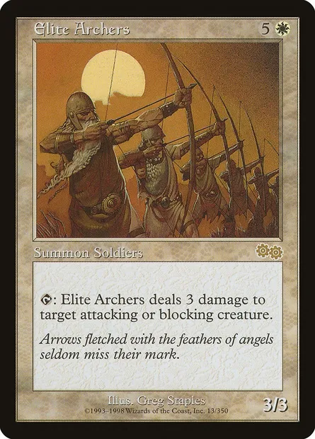 Elite Archers, Magic card USG 13 — Urza's Saga set