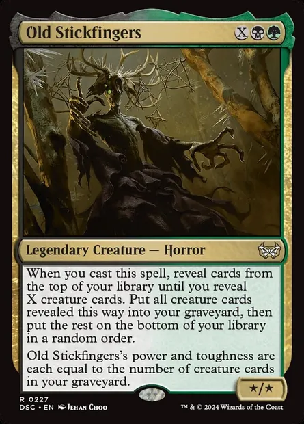 Old Stickfingers, Magic card DSC 227 — Duskmourn: House of Horror Commander set