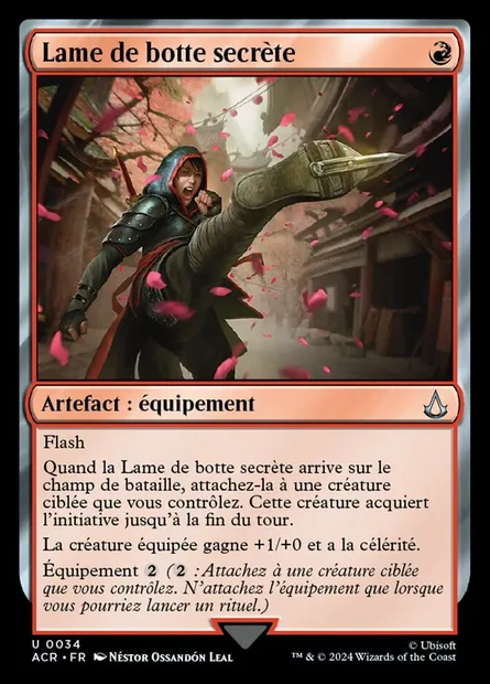 Lame de botte secrète, carte Magic ACR 34 — extension Assassin's Creed