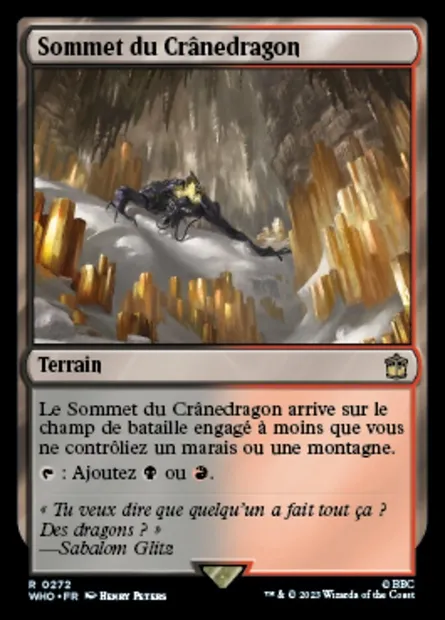 Sommet du Crânedragon, carte Magic WHO 272 — extension Doctor Who